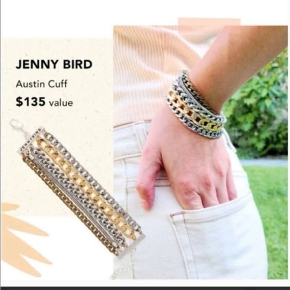 Jenny Bird Austin Cuff Mixed Metal Chain Bracelet
